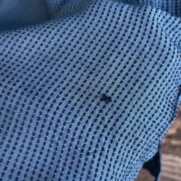 Fabindia Men's Blue Kurta Tunic Button Silk Blend Indian Shirt Size 36 - Picture 4 of 8